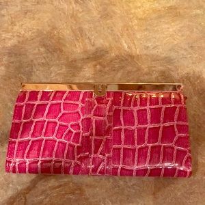 Pink Alligator skin wallet